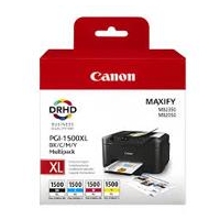 EOL Zestaw czterech tuszy Canon PGI1500XL do MB-2050/2350 | CMYK