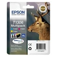 Zestaw tuszy  Epson T1306 do Stylus BX-525WD/535WD, SX620FW | 3x 10,1ml | CMY