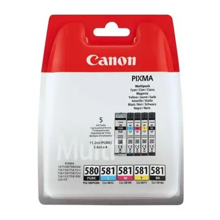 Tusz Canon PGI-580PGBK/CLI-581 Pixma TR8550 |1 x 11,2ml + 4 x 5,6ml CMYK + PGBK