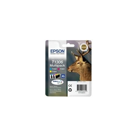 Zestaw tuszy  Epson T1306 do Stylus BX-525WD/535WD, SX620FW | 3x 10,1ml | CMY