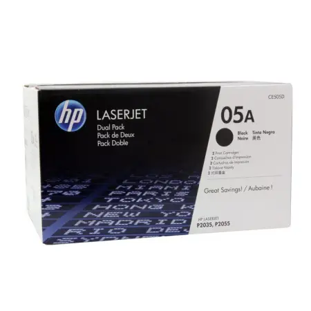 Zestaw dwóch tonerów HP 05A do LaserJet P2035/2055 | 2 x 2 300 str. | black-4311686