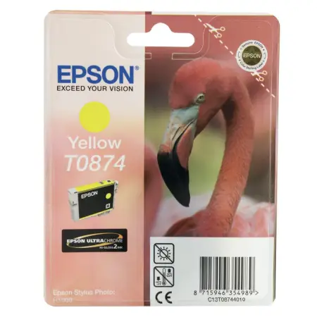 Tusz Epson T0874 do Stylus Photo R1900 | 11,4ml | yellow