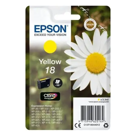 Tusz Epson T1804 do XP-102/202/302/305/402/405 | 3,3ml | yellow