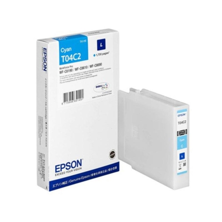 Tusz Epson T04C2 L do WF-C81xx/C86xx | cyan | 1700str | 14ml