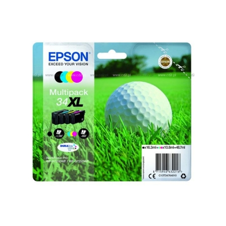 Tusz Epson 34XL Multipack do WorkForce Pro WF-3720DWF | 48,7 ml | CMYK