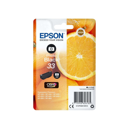 Tusz  Epson  photo  black , Claria T33  Premium Ink