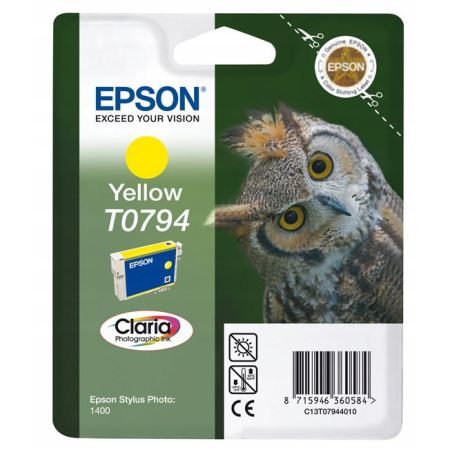 Tusz  Epson  T0794 do Stylus Photo 1400/1500W/P50/PX660 | 11,1ml | yellow