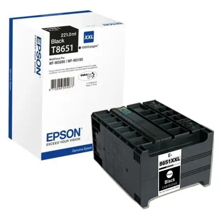 Tusz Epson T8651 do WorkForce Pro WF-M5690DWF | 10 000str. | 221 ml | black