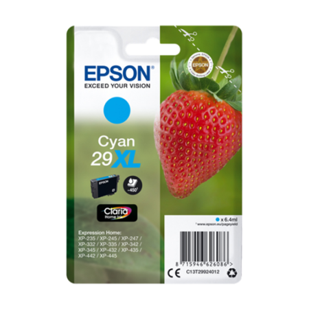 Tusz Epson  T29 XL do  XP-235/332/335/432 6,4 ml   Cyan