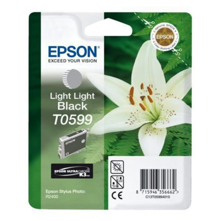 Tusz  Epson T0599  do  Stylus Photo R2400  | 13ml |   light  light   black