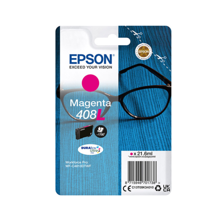 Tusz Epson 408L T09K3  XL do WF-C4810DTWF | magenta | 21,6 ml | 1 700 str