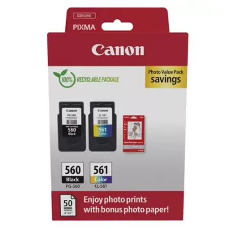 Tusz Canon PG-560/CL-561 + papier fotograficzny